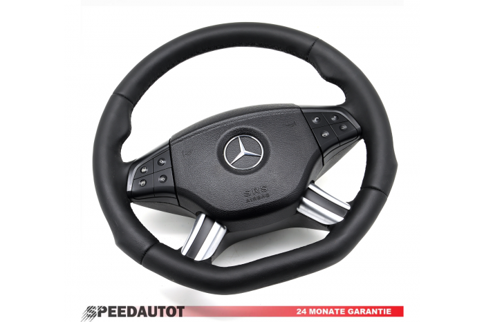 Abgeflacht Lederlenkrad für Mercedes ML W164 Lenkrad Multif. mit DSG OH.  Couverture en cuir de volant, pièces d'auto reconditionnées - Boutique en  ligne speedautot