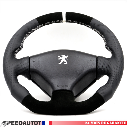 Volant tuning aplati pour Peugeot 206 avec airbag 
