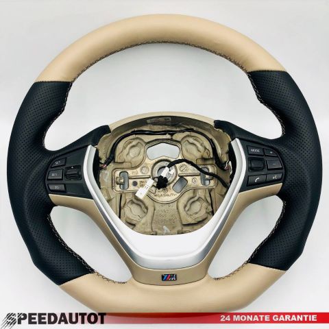 Tausch Tuning Abgeflacht Lenkrad Sport Line BMW F20 F21 F30 F31 F33 F34 Beige.