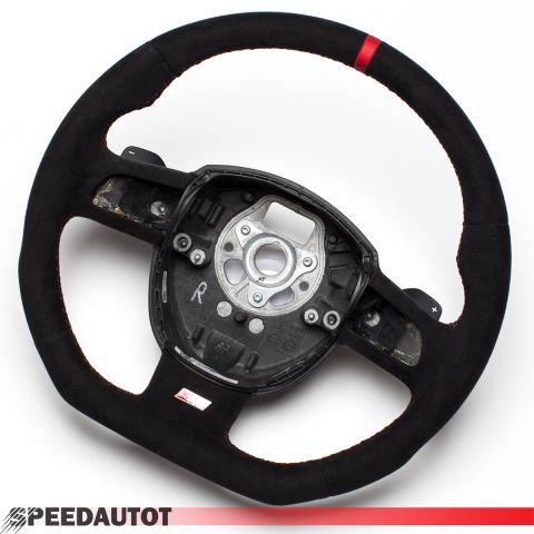 Tausch S-LINE Tuning Abgeflacht Lenkrad Alcantara Schwarz AUDI A3,Q5,A5 DSG