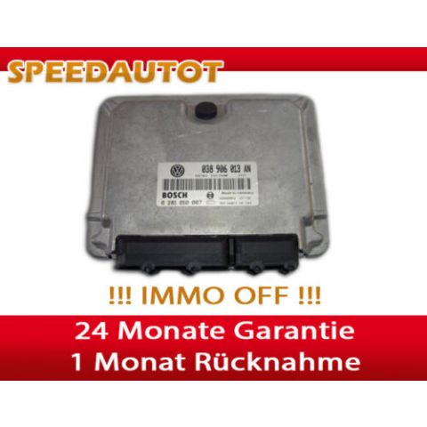 SEAT Motorsteuergerät IMMO FREE VW Seat 1,9 SDI 038906013AN 0281010007