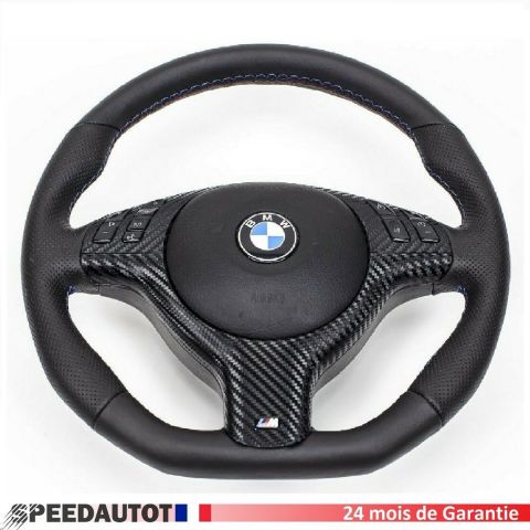 Mise au Point Volant en Cuir + Airbag BMW E39 E46 M3 M5 X5 Inférieure Aplati