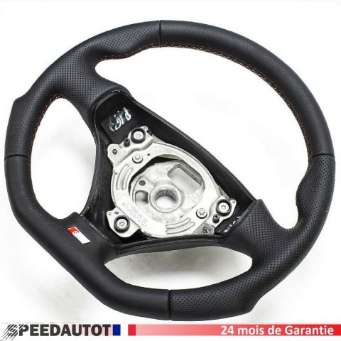 S-LINE Sport Aplati Volant Cuir Noir Audi A3 8P,A4 B6,A6 4B.