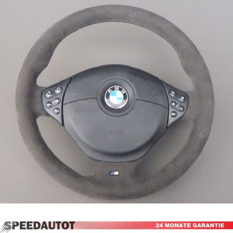 Alcantara Lederlenkrad BMW M Power E46 NEU!!! LENKRAD mit Airbag 