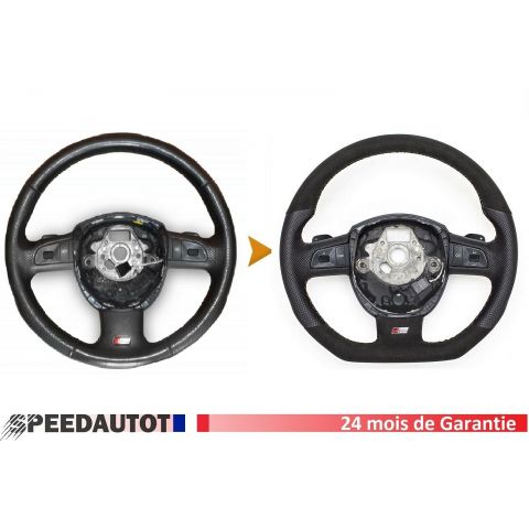 Échange Alcantara Aplati Volant Cuir Audi A3, A4, A5, A6, Q5, Q7